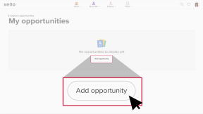 Click to enlarge My opportunities page with a curson over the Add opportunity button